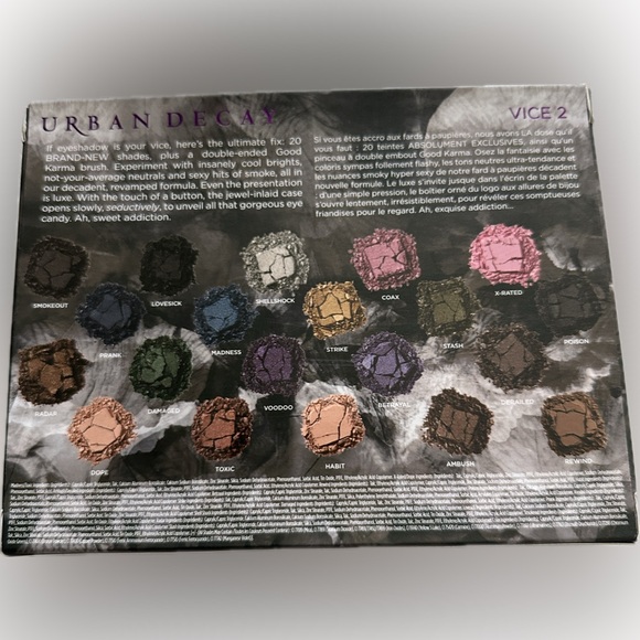 NIB URBAN DECAY VICE 2 PALETTE BESTSELLING SHADES RARE HTF + Double Ended Brush - Picture 3 of 5